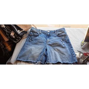 KUT From The Kloth Hailey Denim Shorts Women’s Size 10 Distressed Raw Hem Blue J